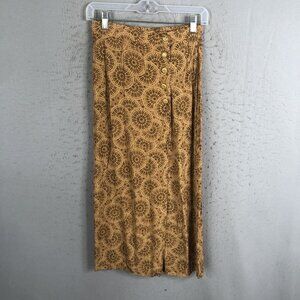 Vintage AKF New York Skirt Womens 6 Brown Abstract Art to Wear Boho Mod USA